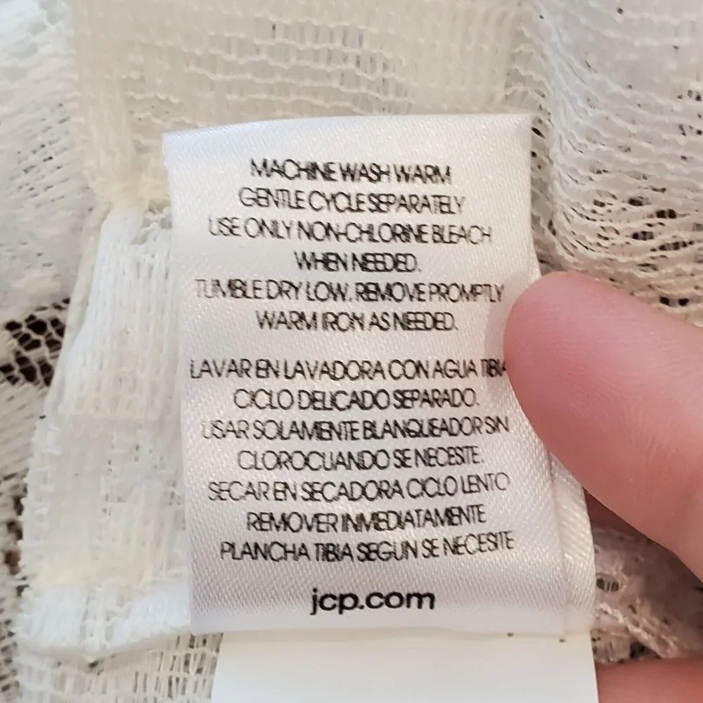 Jcpenny White Sheer Floral Sharon Lace Swag‎ Valances Rod Pocket 39